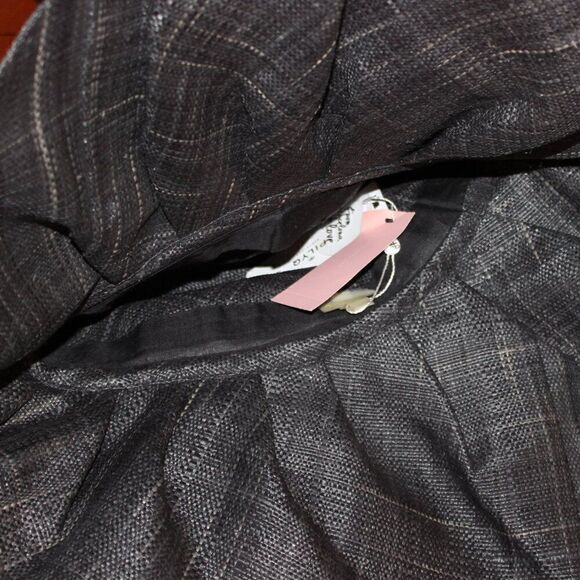 New Pilyq Dark Gray San Sebastián sun hat Subtle Check Pattern Bucket Hat OS - Picture 3 of 10